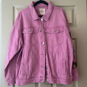 Fantastic Fawn Vibrant Pink Jean Jacket